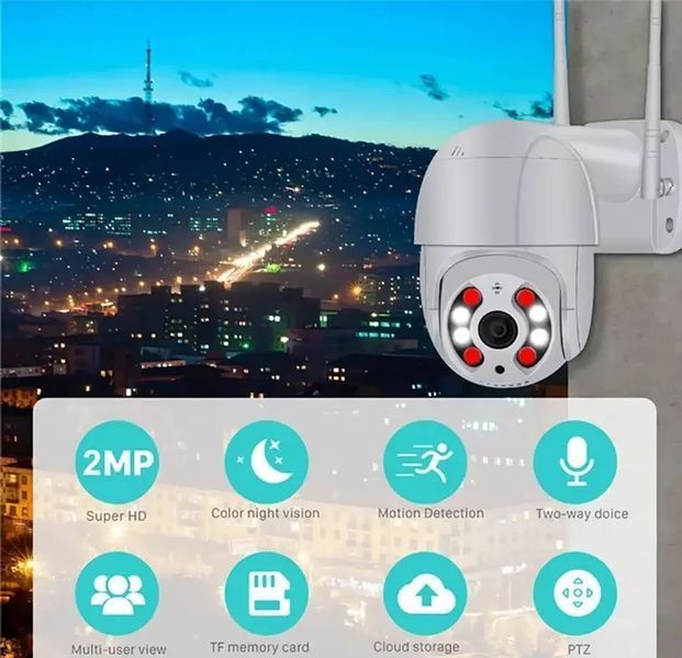 Уличная Wi-Fi камера A8 PTZ скоростная купольная с приложением ICSEE