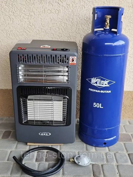 Газовий обігрівач KH10E Turbo + балон 50л ( вентилятор - електро ТЕНи )