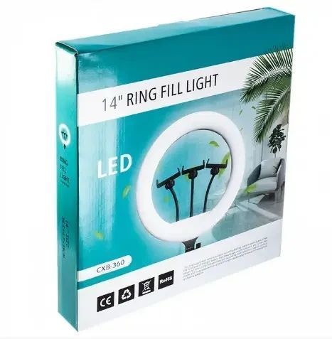 Кільцева LED-лампа CXB 360 36 см &ndash; 3 види світіння, регулювання яскравості