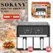 Мультипіч двокамерна Sokany SK-10041 1500+1500Вт 5+5л Аерофритниця Аерогриль Запікання