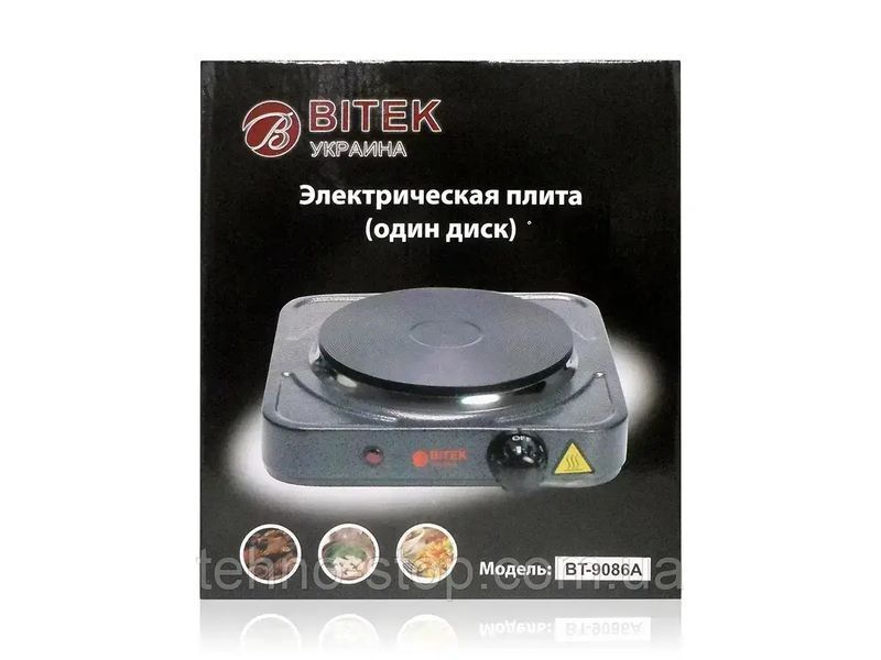 Электроплита 1 диск 1000Вт 150мм BITEK BT-9086A
