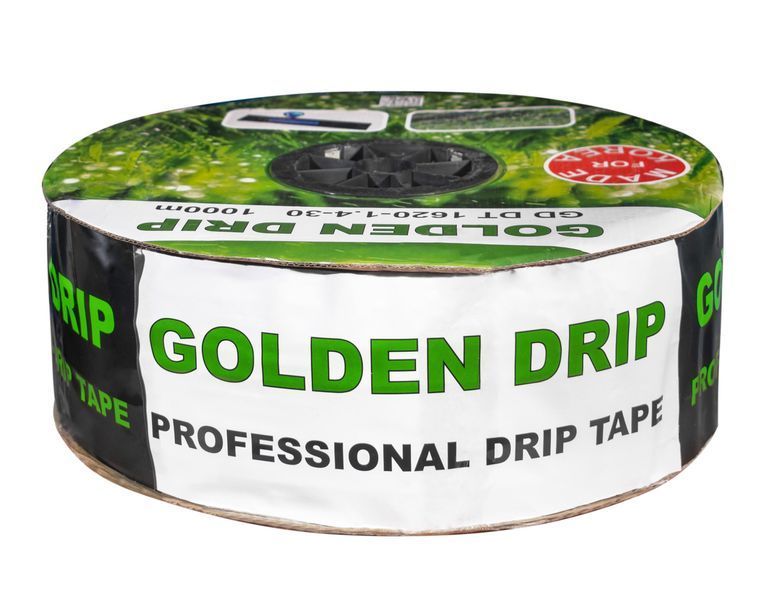 Стрічка Крапельна 8 mil крок 20 см бухта 3000 метрів емітерна GOLDEN DRIP