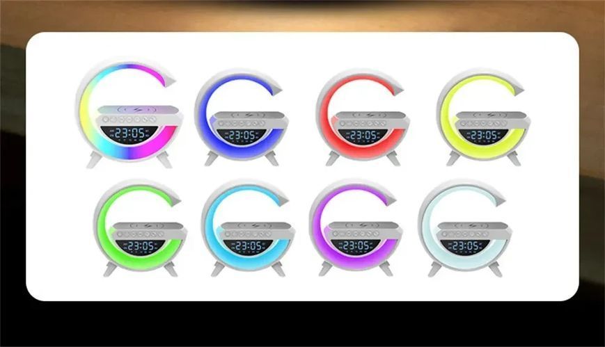 Настільна лампа KP-3431 3в1 &ndash; RGB нічник, бездротова зарядка та Bluetooth колонка