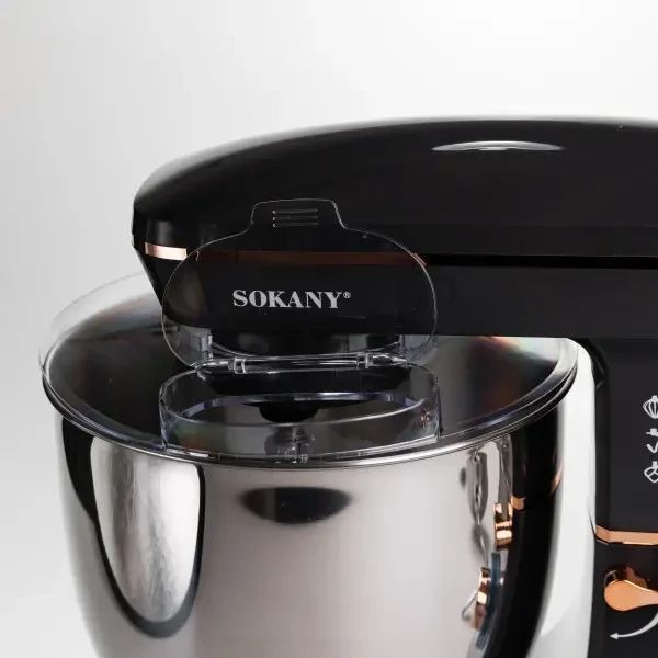Планетарний міксер SK-05001 2000W з чашею 8 л, 6 швидкостей, кухонний тістоміс із насадками