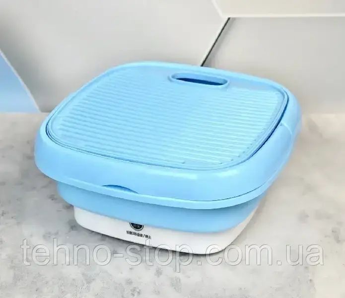 Портативна складана 8 ЛІТРІВ міні-пральна машина Folding Washing Machine блакитна