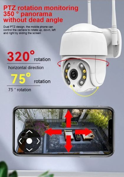 Уличная поворотная IP камера AI-Smaint с AI-детекцией | Работает через V360 Pro