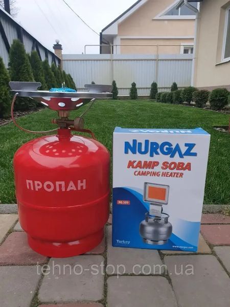 Комплект газовый кемпинговый баллон Superplast 5л горелка обогреватель NURGAZ NG-309