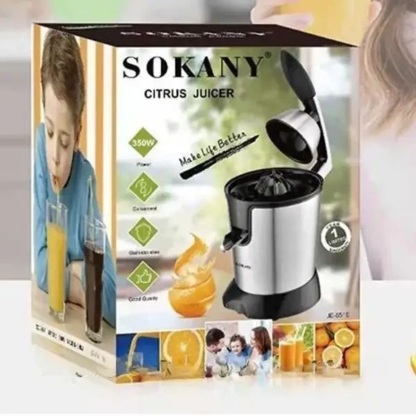 Соковитискач електричний для цитрусових 400мл 350Вт Sokany JE-651E