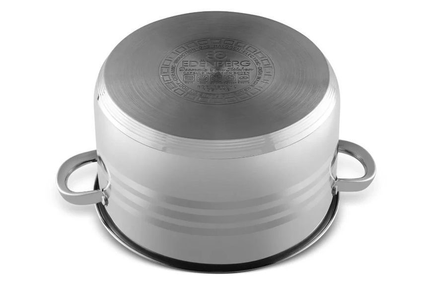 Кастрюля EDENBERG EB-3021 &ndash; 14,9 л Большая кастрюля из нержавеющей стали с крышкой для приготовления больших порций
