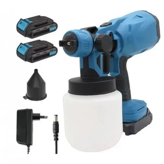 Акумуляторний фарбопульт Krafftec 48V/2Ah, 600W, 800 мл, 2 акумулятори