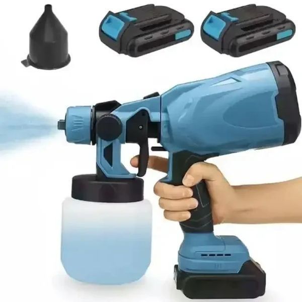 Акумуляторний фарбопульт Krafftec 48V/2Ah, 600W, 800 мл, 2 акумулятори