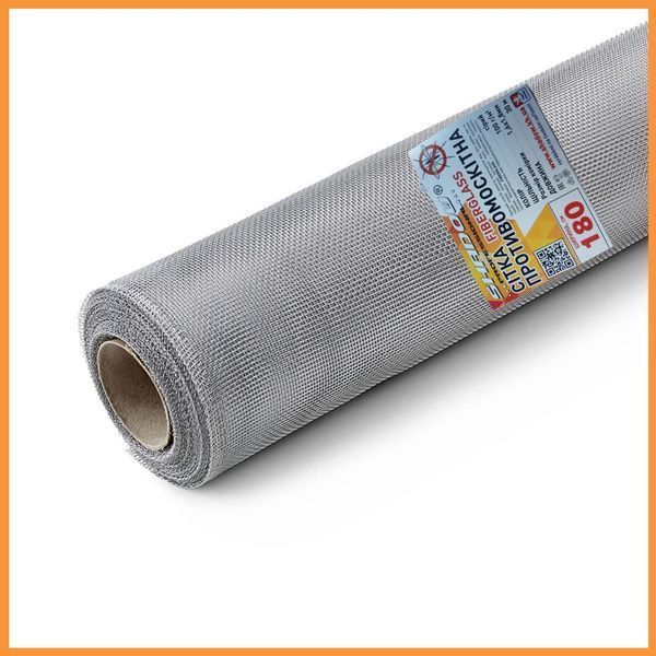 Сітка віконна від комарів 1.2 х 50 м FiberGlass (сіра)
