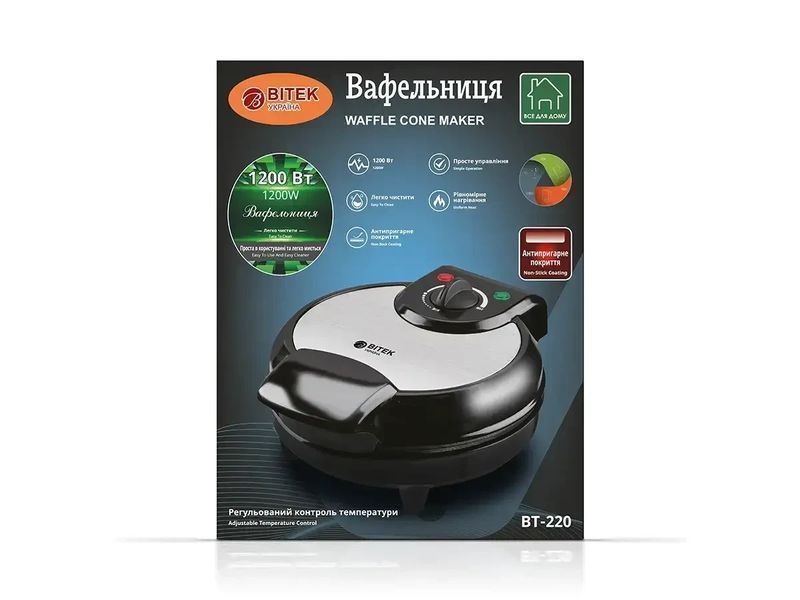 Вафельница 220В 1200Вт BITEK BT-220