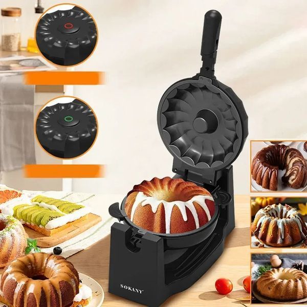 Електрична тортівниця 1800Вт, від мережі, SK-BBQ-837 / Перекидна хлібопічка / Апарат для випікання тортів
