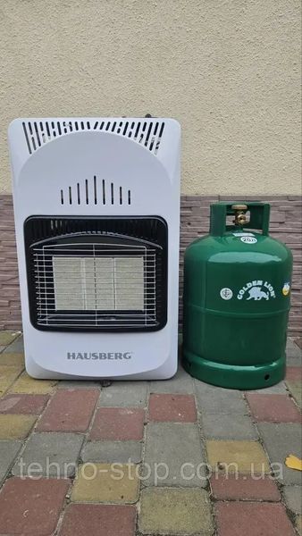 Газовый комплект Hausberg 1010 &mdash; инфракрасный обогреватель + газовый баллон RUDYY 27 л + редуктор+шланг
