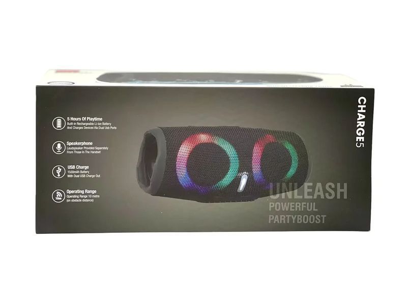 Портативна Bluetooth колонка Charge-5 RGB B8 | Мінідинамік з підсвіткою