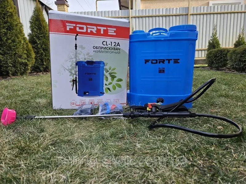 КОМПЛЕКТ АККУМУЛЯТОРНЫЙ ОПРЫСКИВАТЕЛЬ, ЭЛЕКТРООПРЫСКИВАТЕЛЬ FORTE 12Л И ТУРБО НАСАДКА 12В
