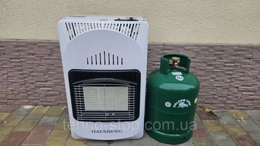 Газовый комплект Hausberg 1010 &mdash; инфракрасный обогреватель + газовый баллон RUDYY 27 л + редуктор+шланг
