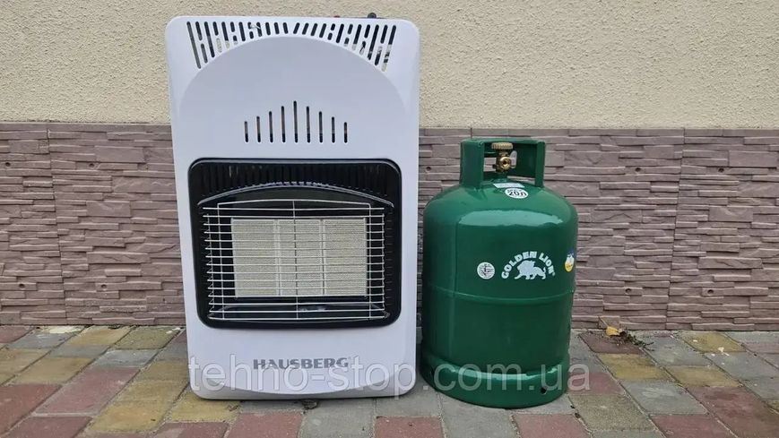 Газовый комплект Hausberg 1010 &mdash; инфракрасный обогреватель + газовый баллон RUDYY 27 л + редуктор+шланг