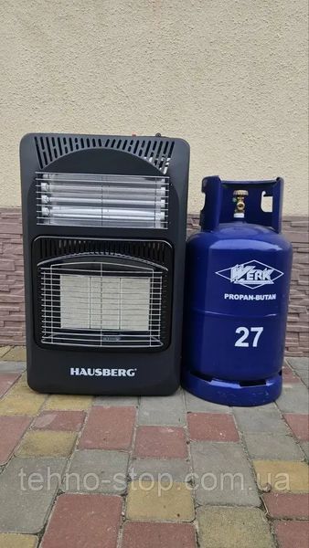 Газовий комплект Hausberg 1020 2 в 1 &mdash; інфрачервоний газ/електро, 3 ТЕНи по 400 Вт, балон 27 л + редуктор + шланг