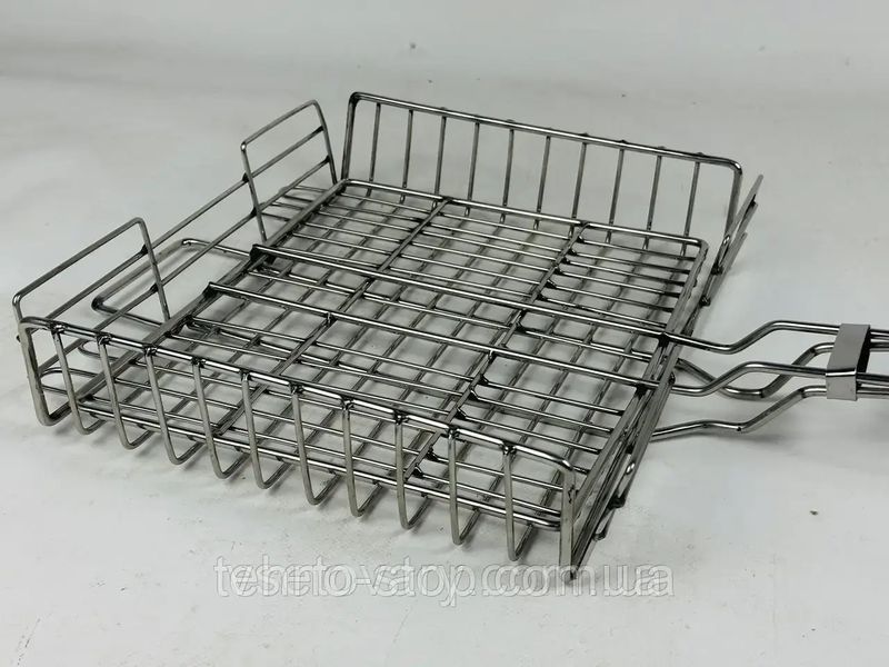 Решетка для гриля из нержавейки усиленная, большая (40х30) GrillMaster