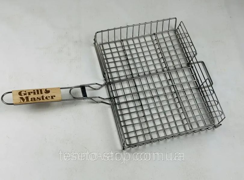 Решетка для гриля из нержавейки усиленная, большая (40х30) GrillMaster