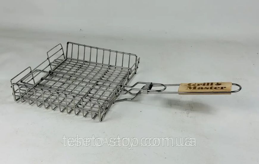 Решетка для гриля из нержавейки усиленная, большая (40х30) GrillMaster