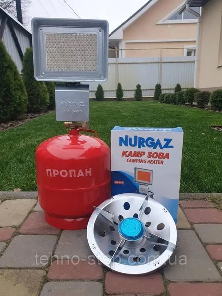 Комплект газовий кемпінговий балон Superplast 12 л пальник нагрівач NURGAZ NG-309