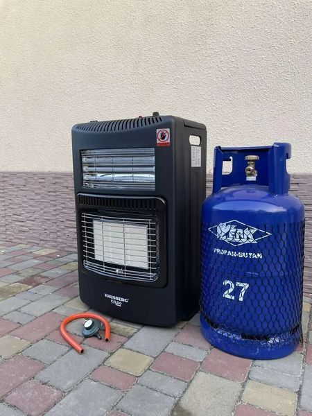 Газовый комплект обогреватель Hausberg HB-1022NG (редуктор, шланг) + балон 27 л