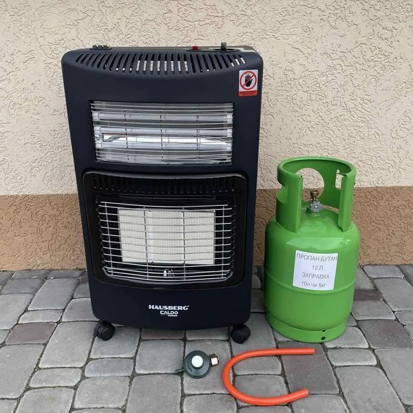 Комплект обігрівач Hausberg HB-1022NG (редуктор, шланг) + балон 12 л