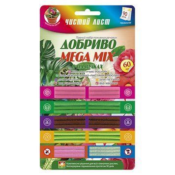 Добриво в палочках "Чистий Лист", блістер 60шт MEGA MIX