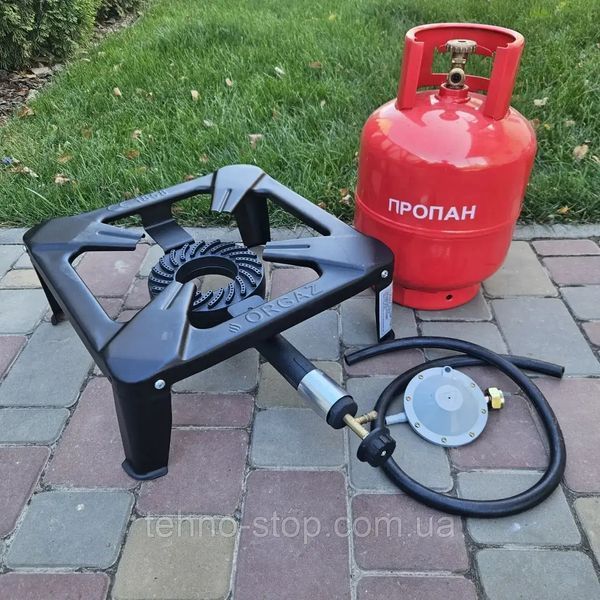 Комплект газовый баллон Superplast 12л и газовая плита Orgaz Volkan VL-401 ( редуктор ,шланг )