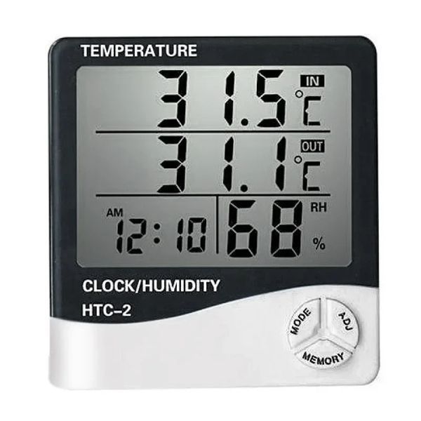 Термометр Гигрометр HTC -2 с выносным датчиком (будильник, часи)