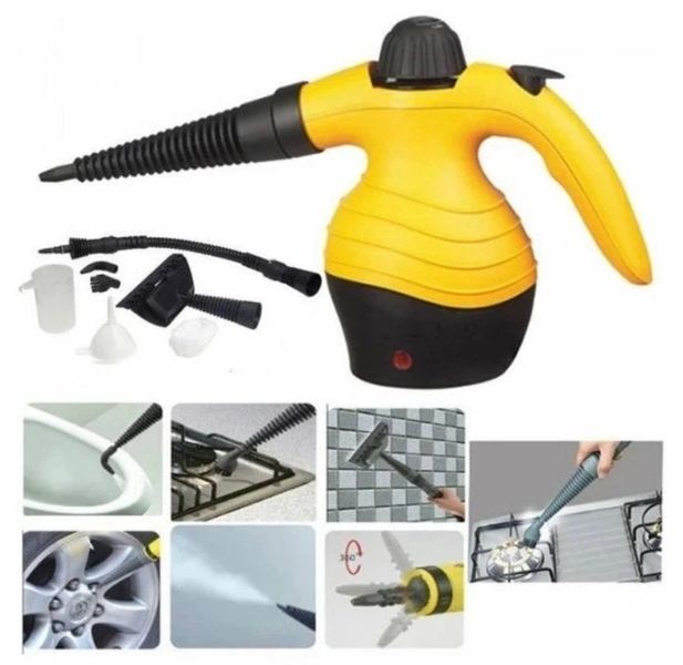 Пароочисник універсальний Steam Cleaner A-001 жовтий Компактний та потужний пароочисник для дому та авто