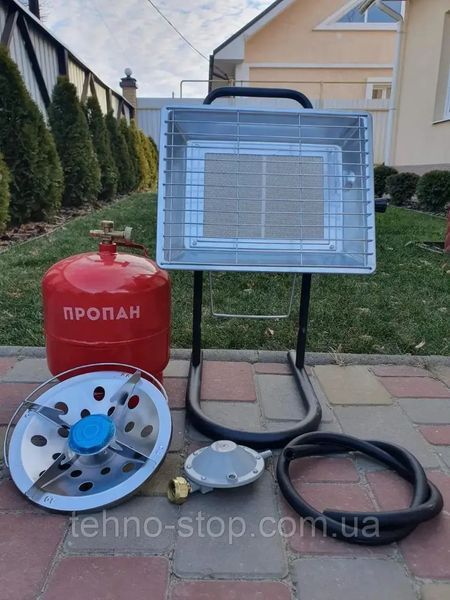 Комплект газовий кемпінговий балон Intertool 8 л пальник нагрівач NURGAZ NG-310-P