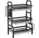 Сушарка для посуду настільна триярусна Multifunctional Bowl Rack, чорна, органайзер для тарілок, чашок і столових приладів