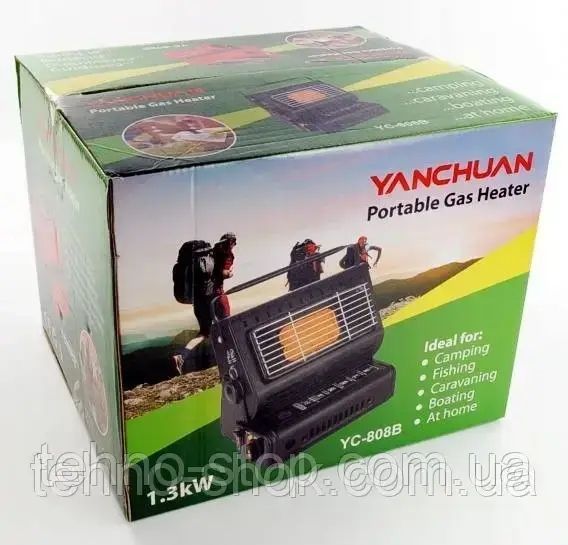 Портативный газовый обогреватель плита 2в1 Happy Home YC-808B