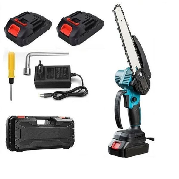 Аккумуляторная цепная мини-пилка KRAFFTEC 8" &ndash; 800W, 2 АКБ, кейс