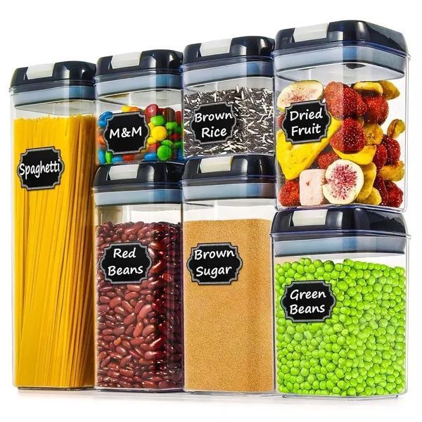 Набір контейнерів для їжі 7 пр. FOOD Storage Container Set, пластикові контейнери для круп та сипучих продуктів