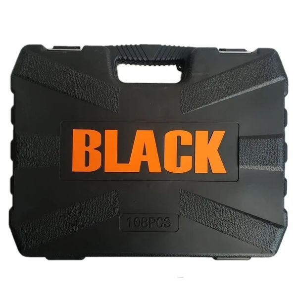 Набір головок та інструментів Black 108 предметів Професійний комплект торцевих ключів у кейсі