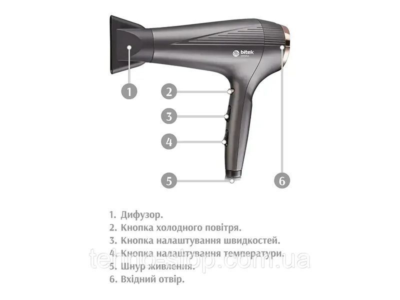 Фен для волос 3600Вт BITEK BT-4015