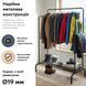 Стойка-вешалка для одежды двухъярусная 150&times;110&times;57 см Черная Прочная напольная вешалка для дома, гардероба и магазина