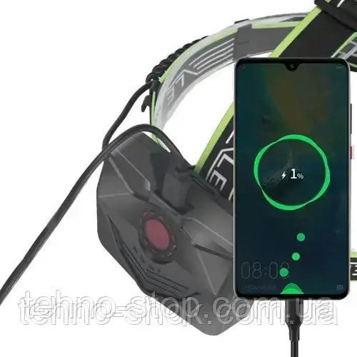 ЛІХТАР НАЛОБНИЙ BL-A14-3-P90, 3X18650, ZOOM, ЗП TYPE-C
