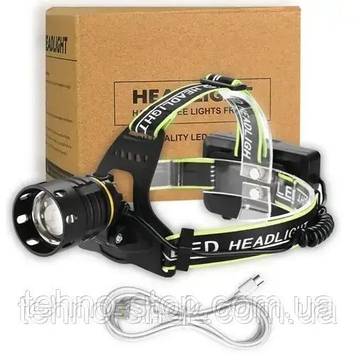 ЛІХТАР НАЛОБНИЙ BL-A14-3-P90, 3X18650, ZOOM, ЗП TYPE-C