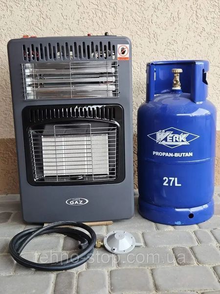 Газовий комплект обігрівач 2 в 1 Super Gaz KH10E Turbo + балон 27л ( вентилятор - електро ТЕНи )