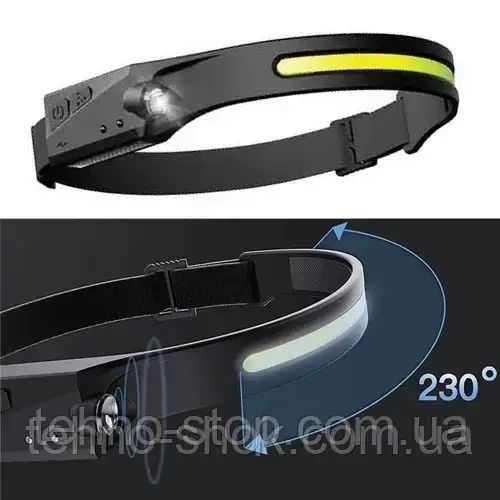 ЛІХТАР НАЛОБНИЙ BL-W689/G28-LM+COB (WHITE+RED), MOTION SENSOR, LI-ION АКУМ., ЗП TYPE-C