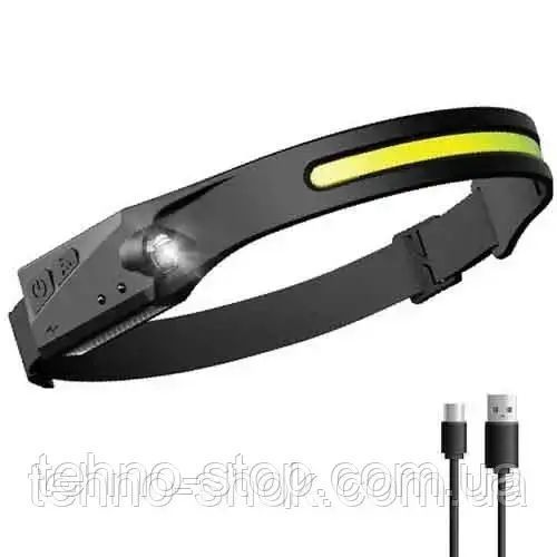 ЛІХТАР НАЛОБНИЙ BL-W689/G28-LM+COB (WHITE+RED), MOTION SENSOR, LI-ION АКУМ., ЗП TYPE-C